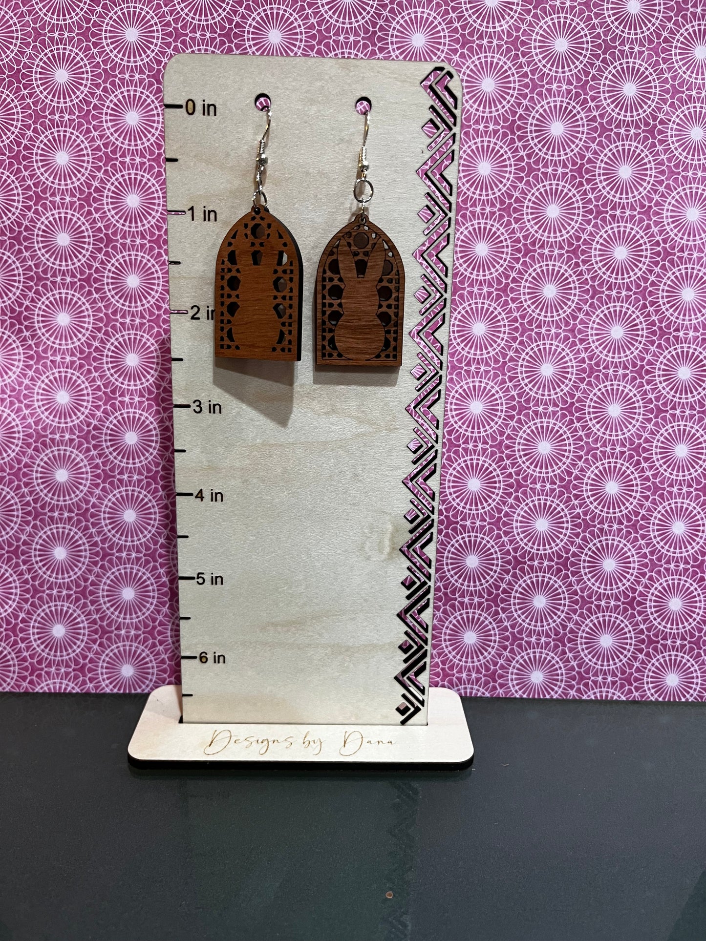 Wooden bunny earrings