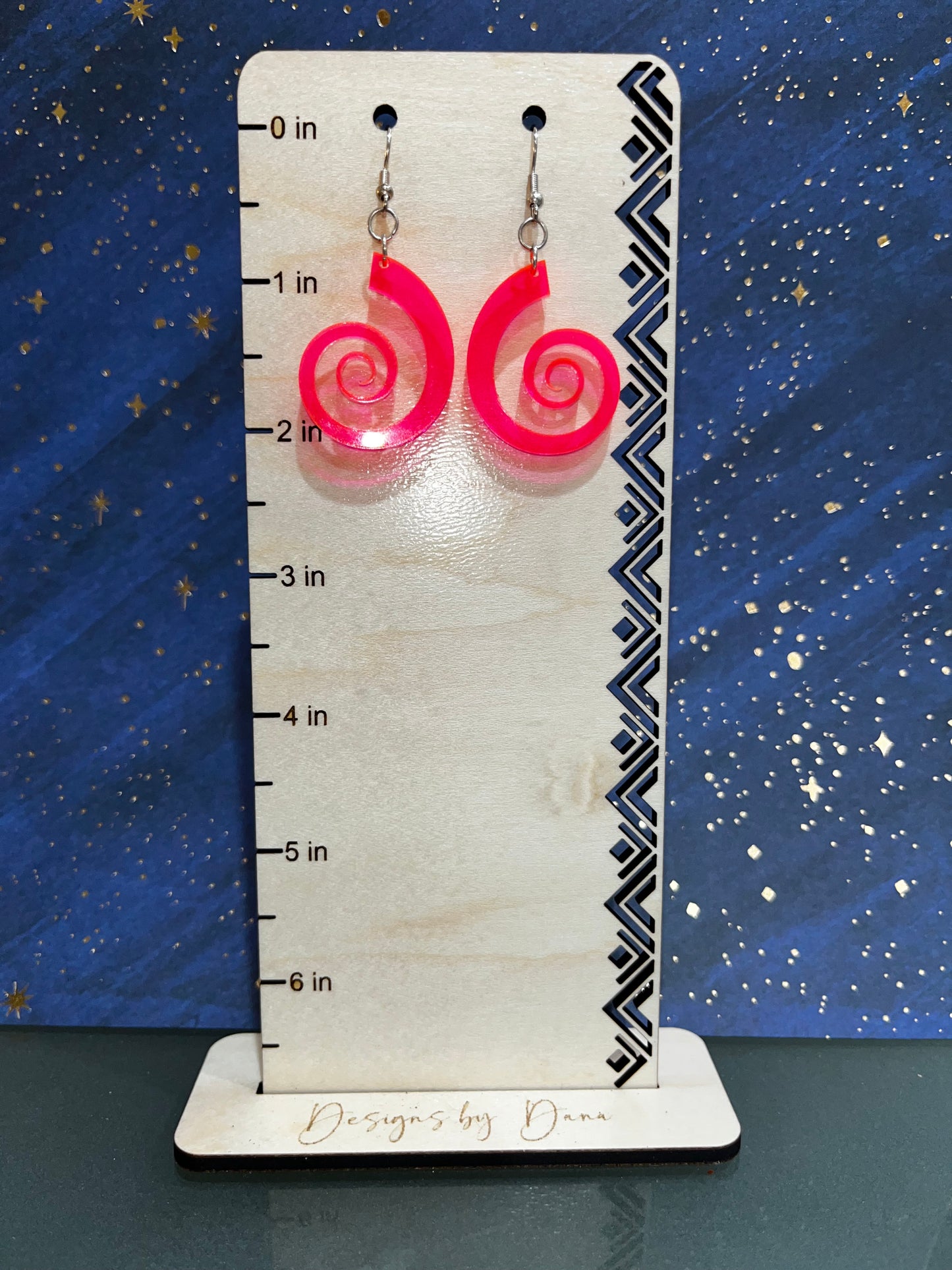 Funky swirl earrings