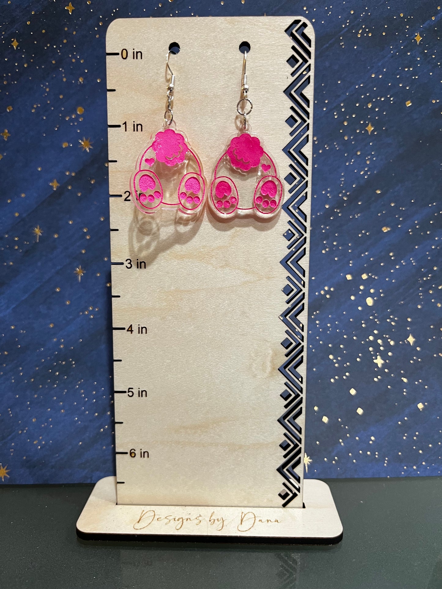Cute bunny butt earrings