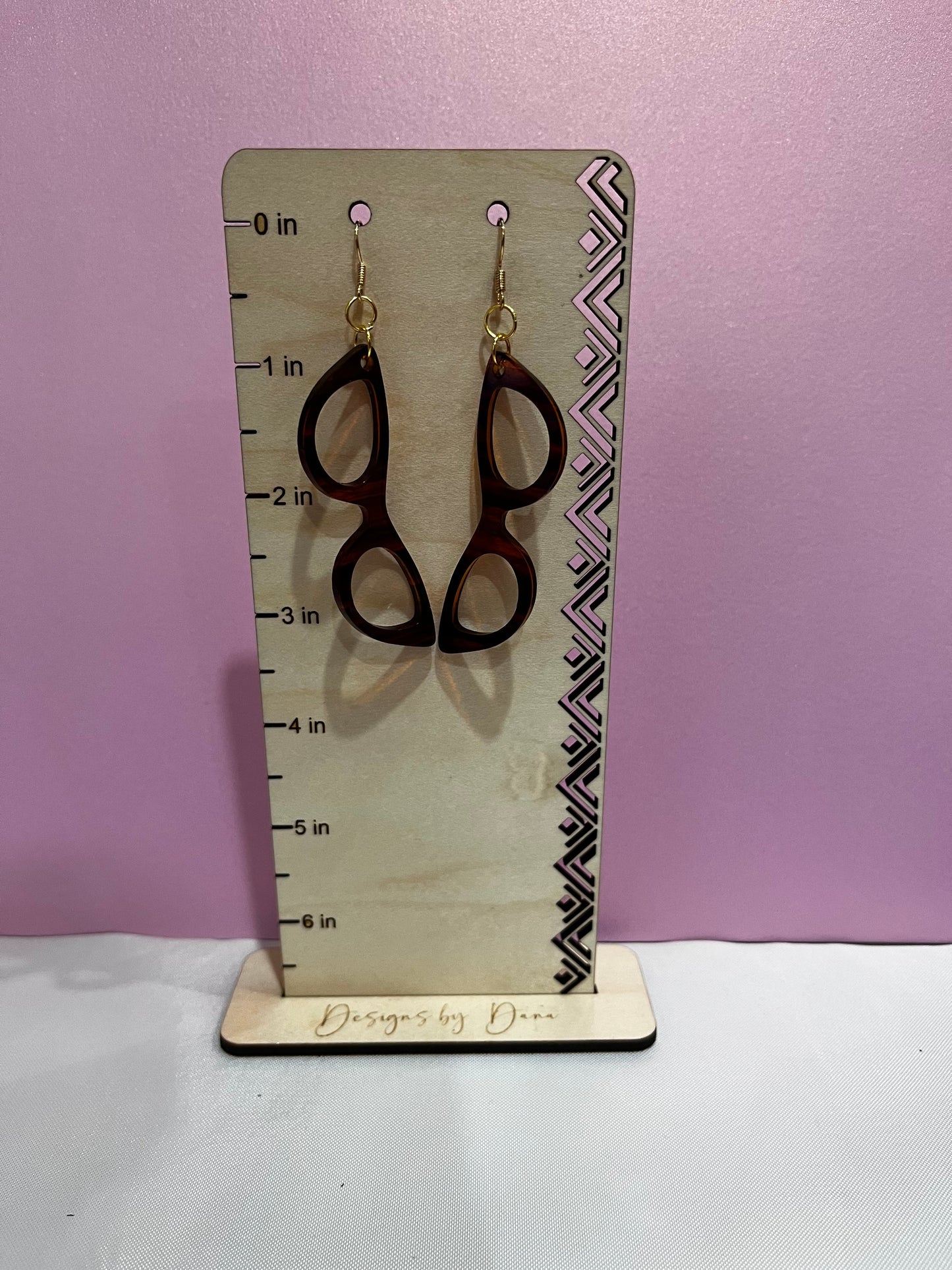 Tortoise Shell glasses earrings
