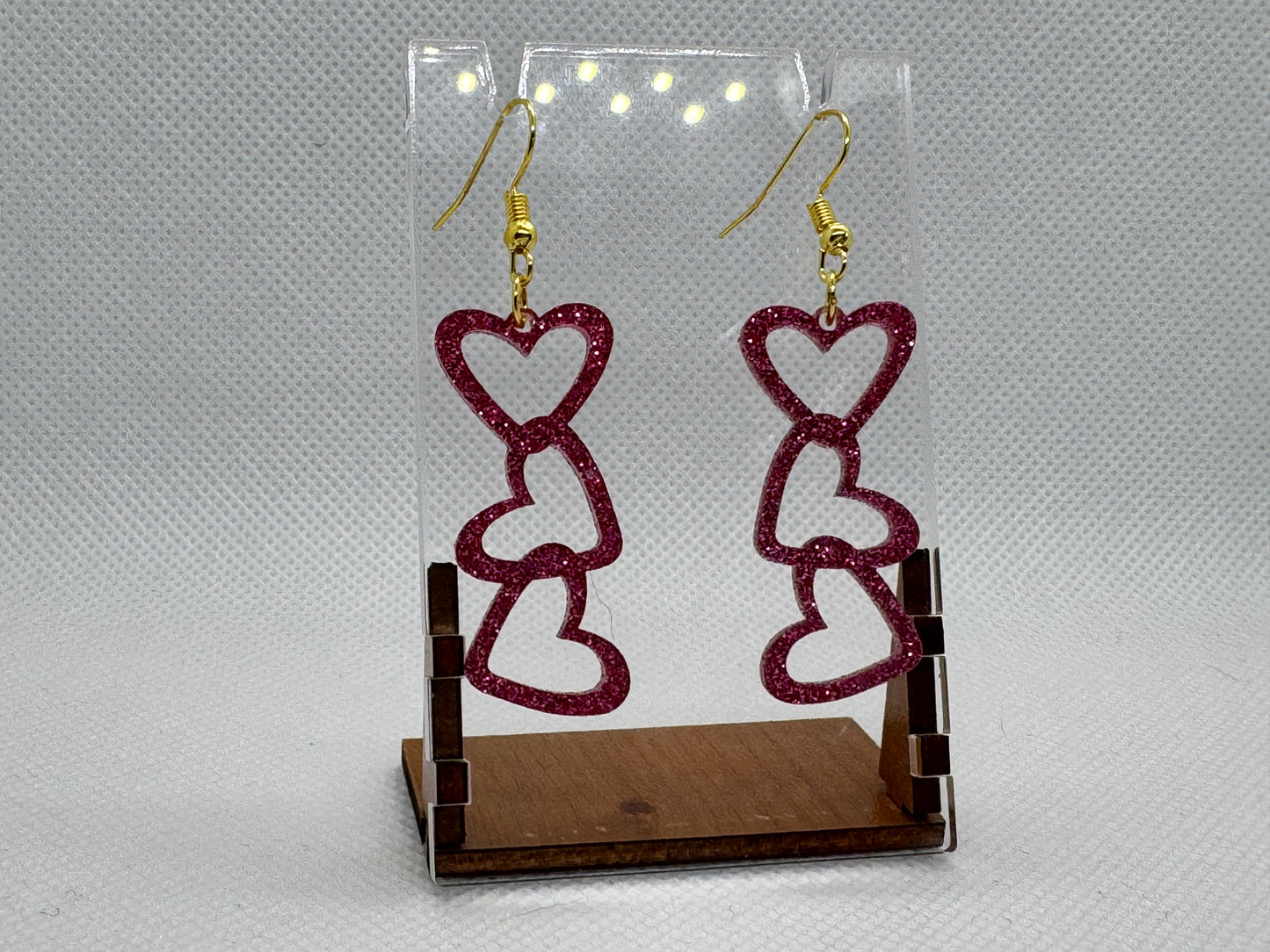 TripleHeart Acrylic Earrings