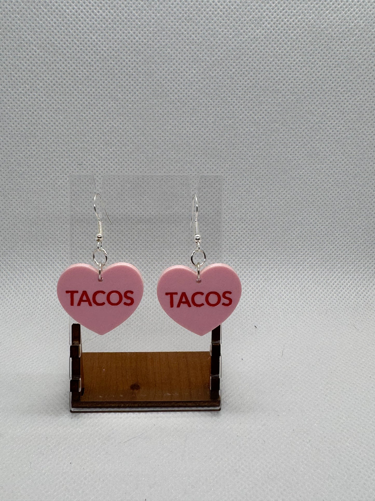 Tacos Conversation Heart Earring