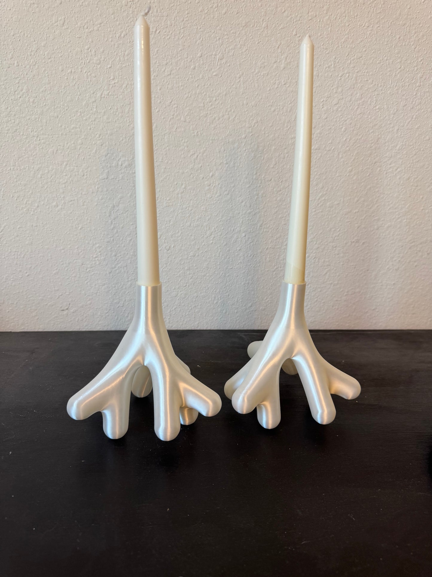 Coral-like candle holder