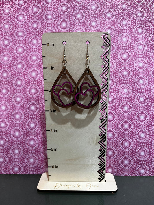 Double hearts earring