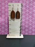Wooden bunny earrings