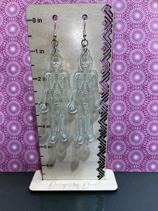 Sppoky skeleton earrings