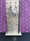Clear acrylic moon with stars earring