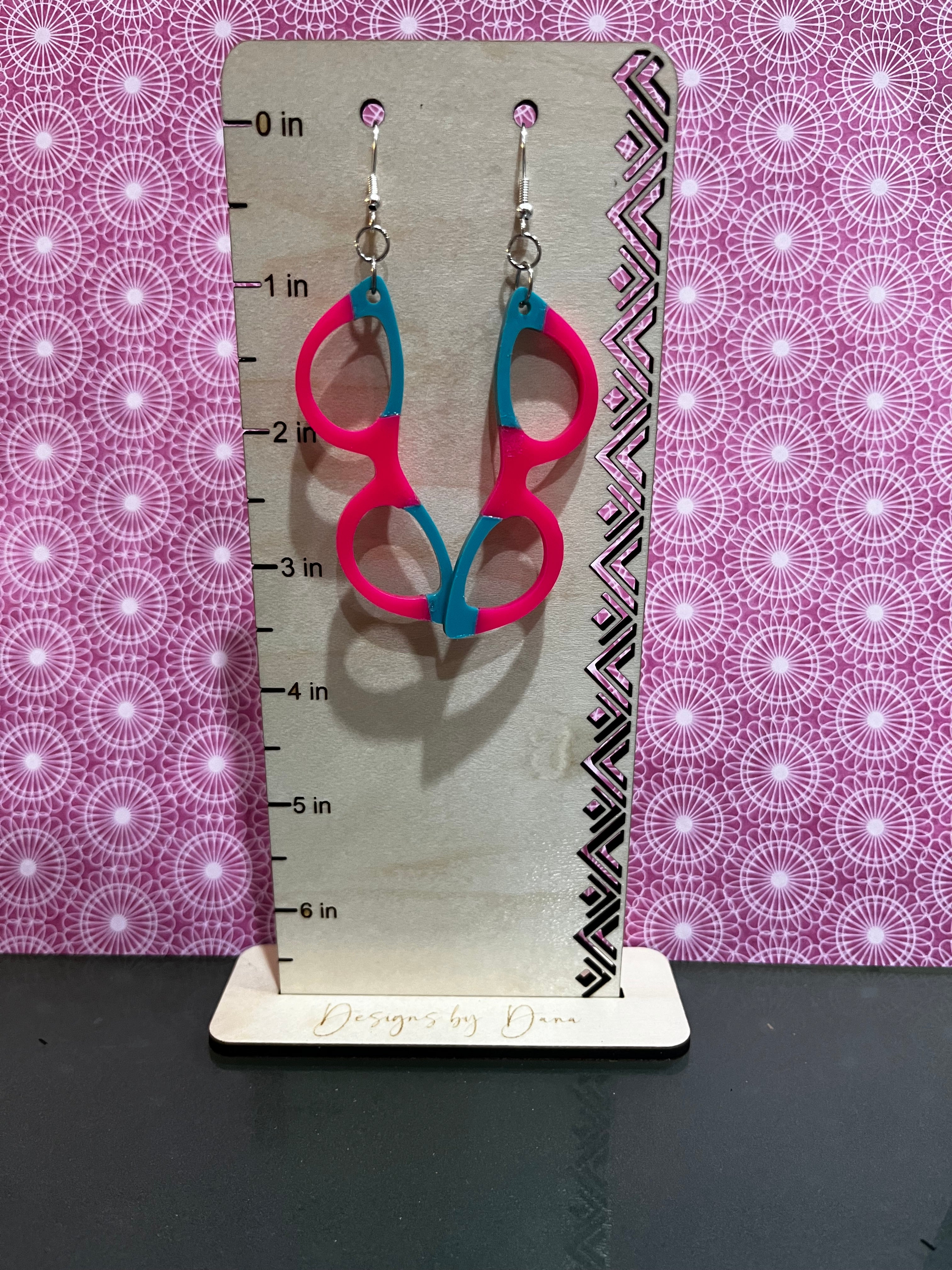 Funky glasses earrings