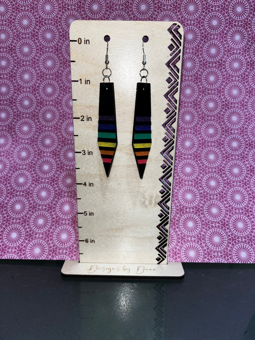 Acrylic pride earrings