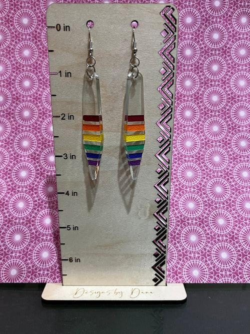 Acrylic pride earrings