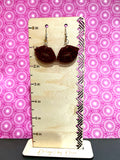 Red glitter kiss earrings