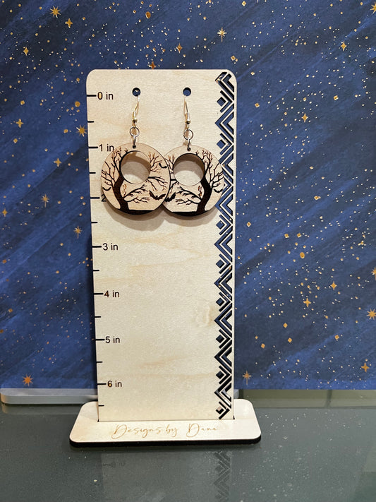 Wooden fall harvest earrings