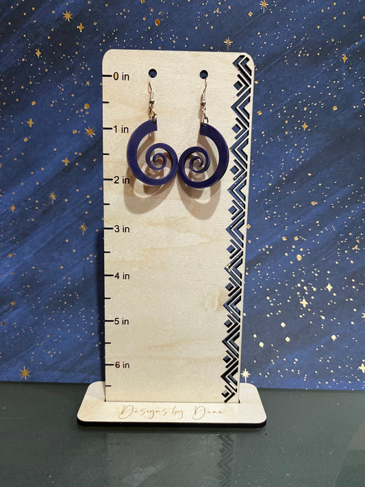 Funky swirl earrings