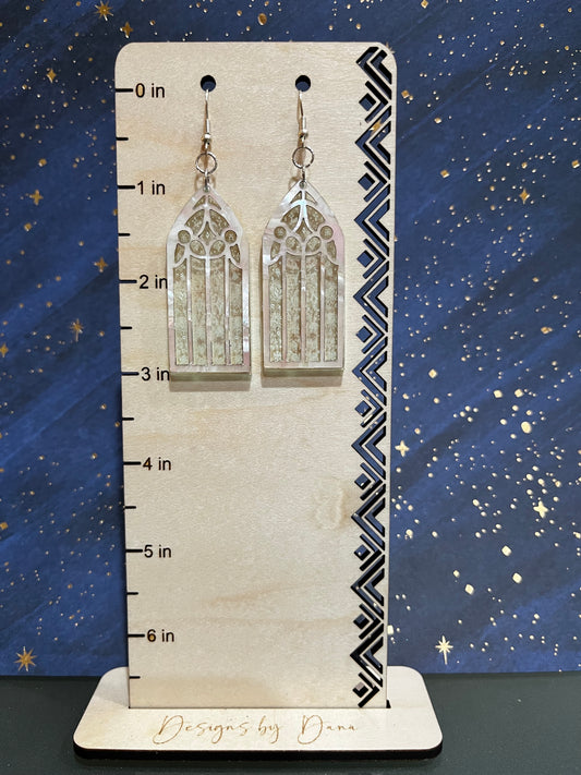 Cathedral window earrings
