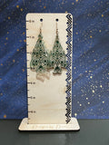 Celtic Christmas tree earrings
