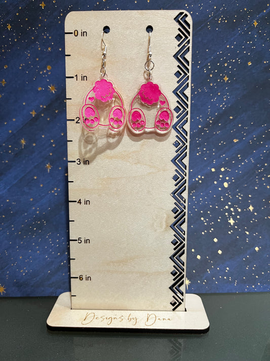 Cute bunny butt earrings