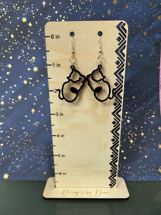 Cat outline earring