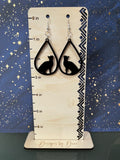 Shadow cat earrings
