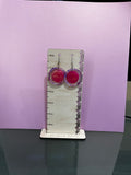 Barbie inspired circle earrings