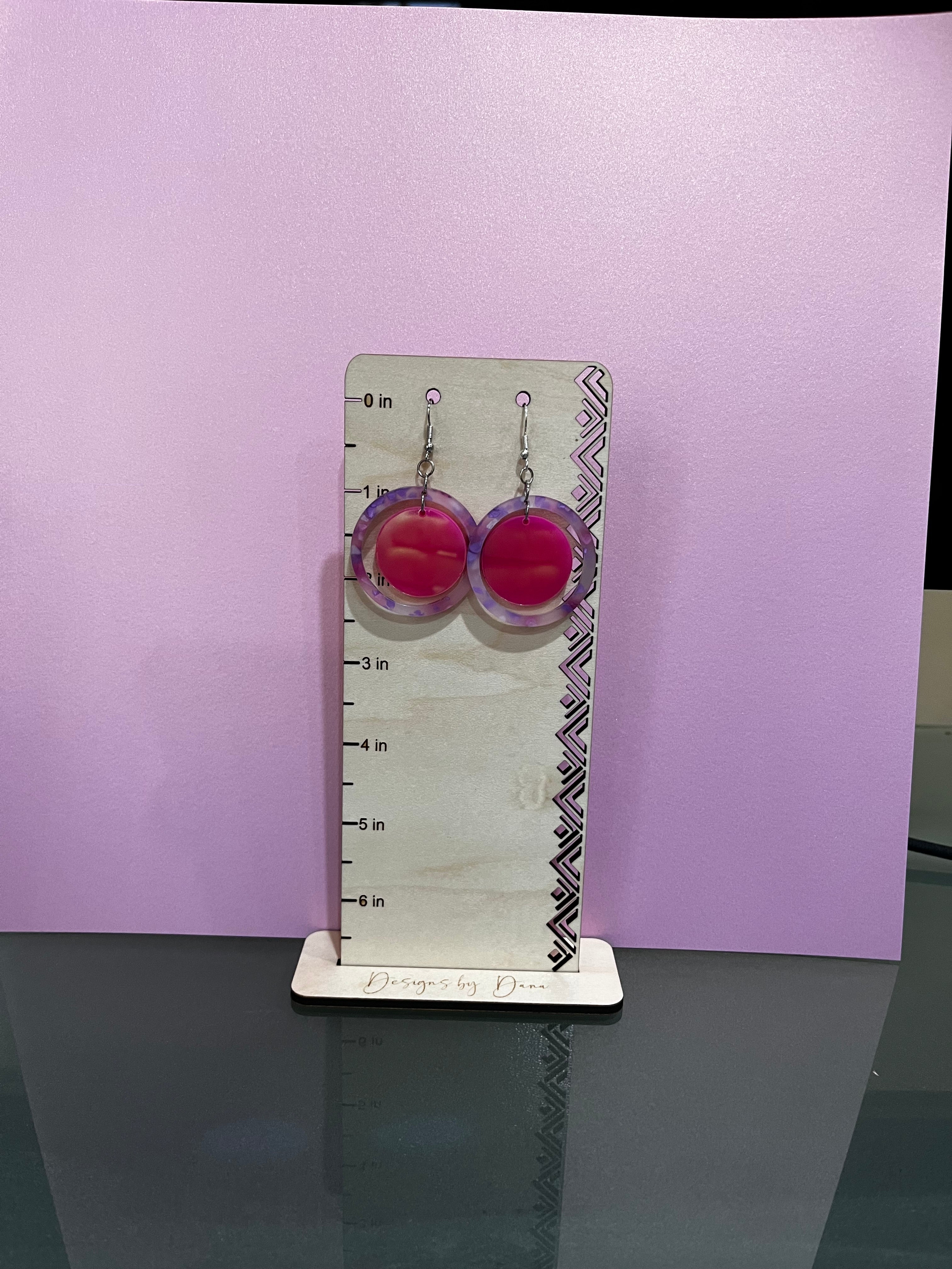 Barbie inspired circle earrings