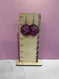 Purple circles earrings