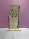 Wooden bar with honeycomb earrings