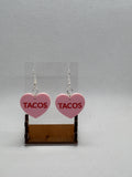 Tacos Conversation Heart Earring