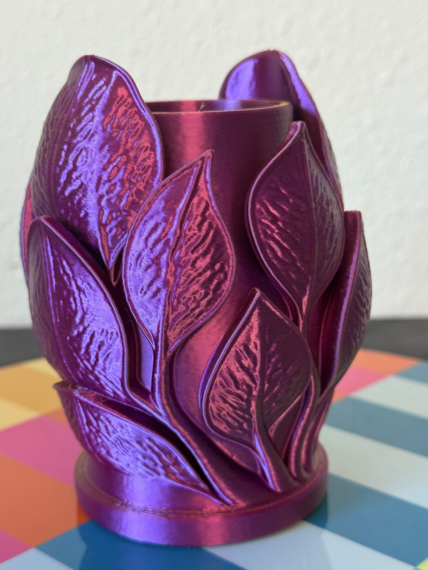 Small color shifting bud vase